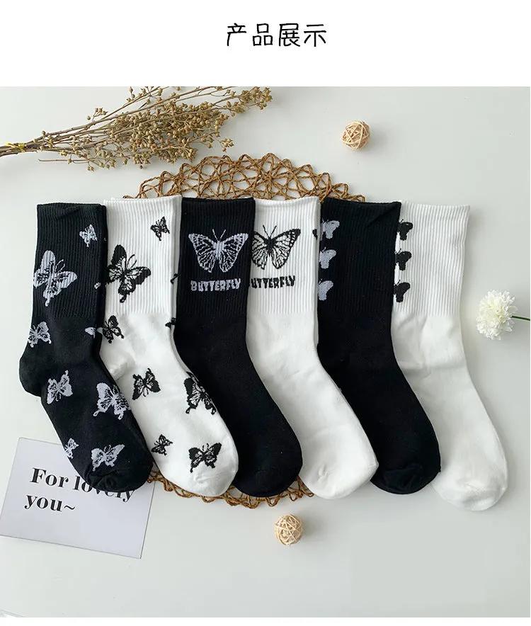 Retro Cute Butterfly Socks