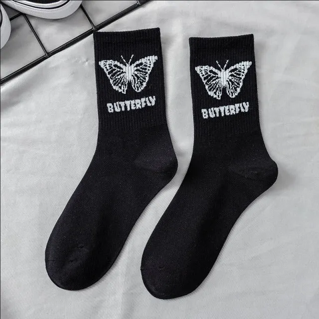 Retro Cute Butterfly Socks