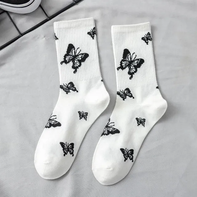 Retro Cute Butterfly Socks