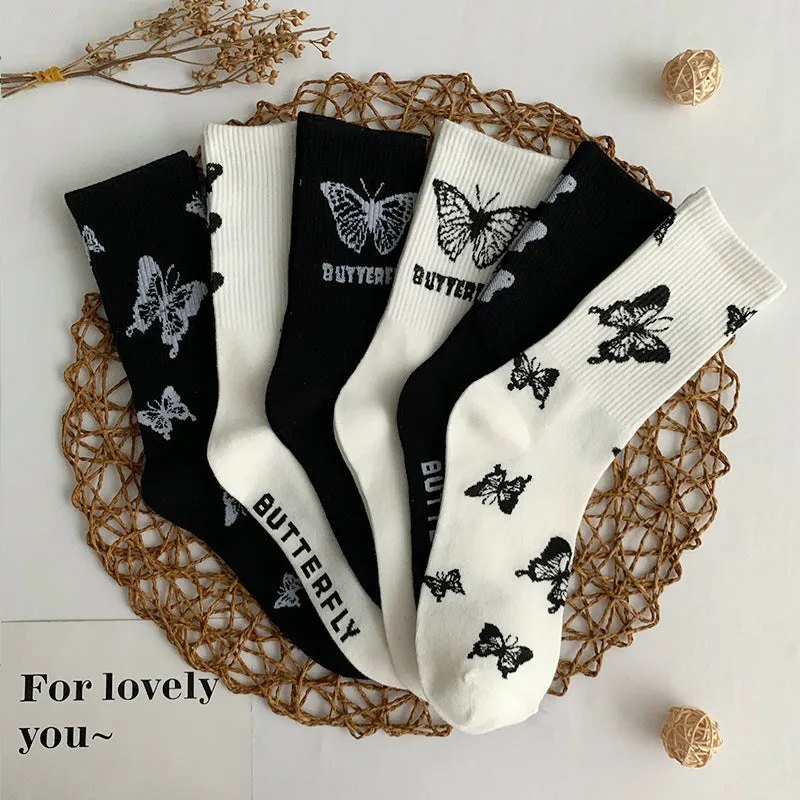 Retro Cute Butterfly Socks