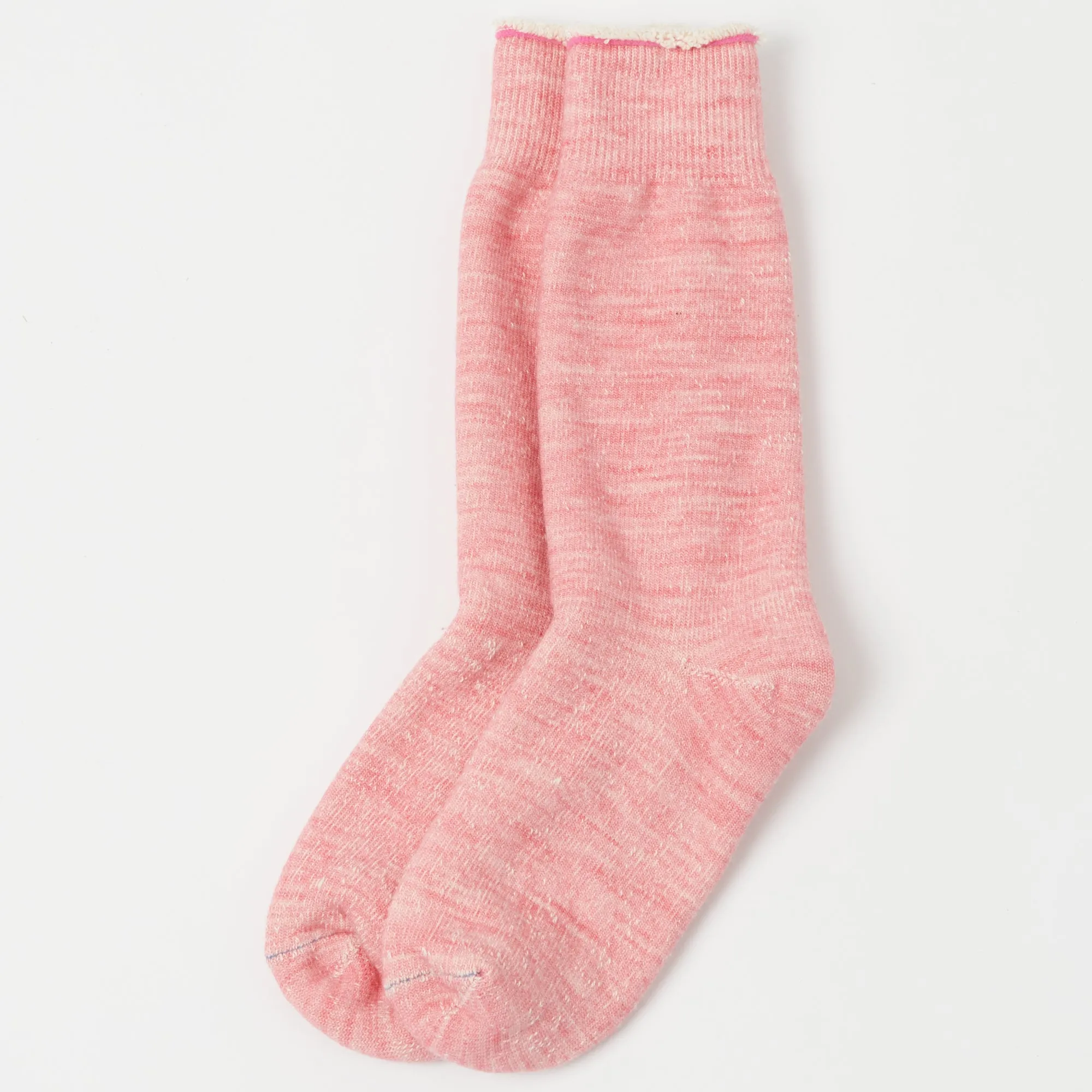 RoToTo Double Face Crew Sock - Light Pink