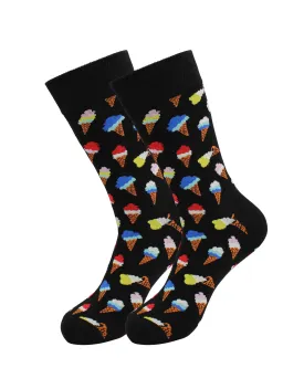 Sick Socks - Ice cream - Favorite Food  Dress Casual Socks