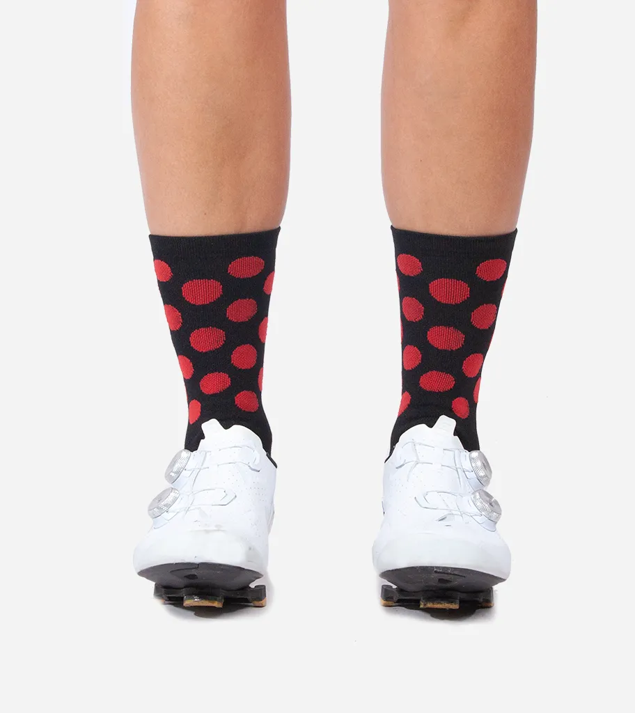 Sock 7" Cuff - Fleur de Leader Black