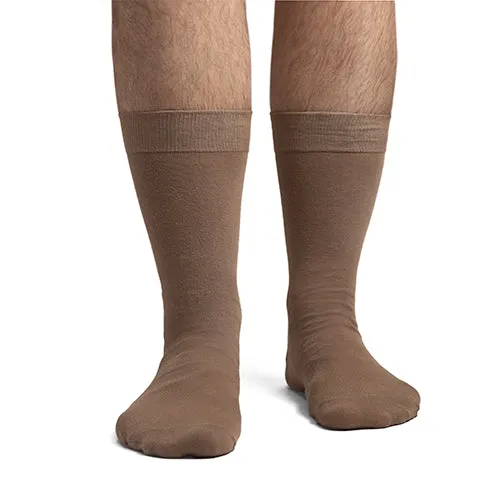 Solid Tan Dress Socks