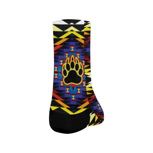 Sunset Bearpaw Blanket Crew Socks