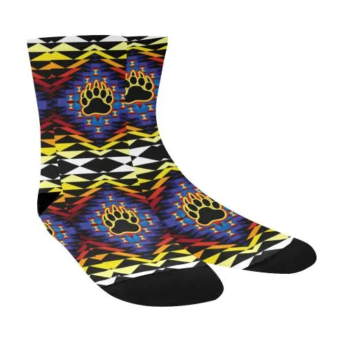 Sunset Bearpaw Blanket Crew Socks