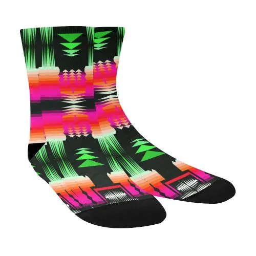 Sunset Lake Sage Crew Socks