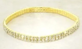 Swarovski Austrian Crystal Anklet in 14k Gold Overlay