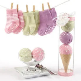 Sweet Feet Three Scoops of Socks Gift Set Pink