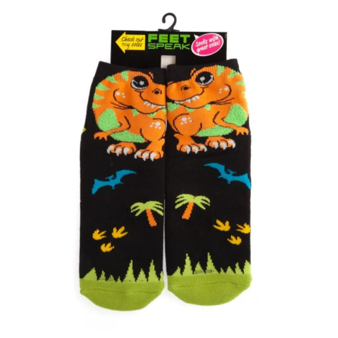 T Rex Dino Socks