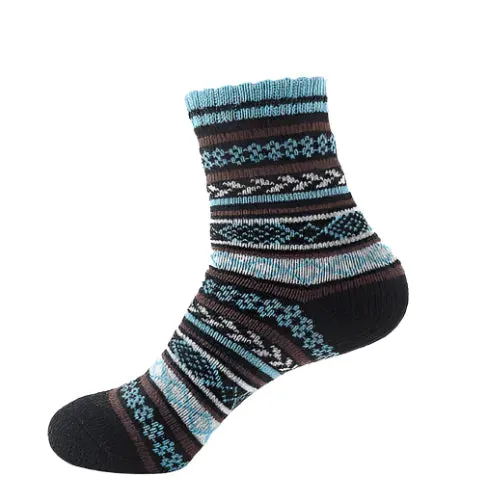 Thick Striped Wool Socks