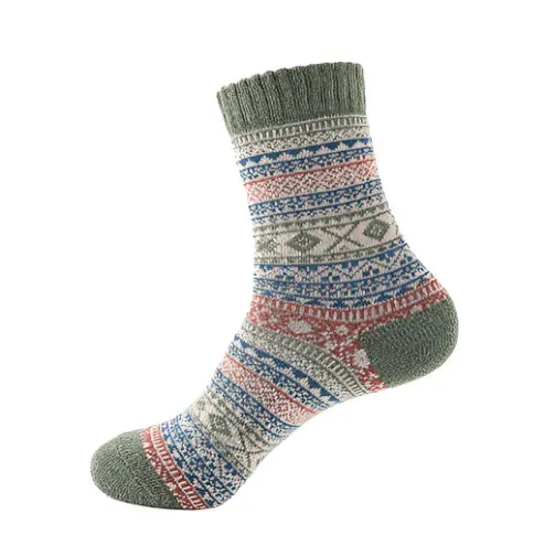 Thick Striped Wool Socks