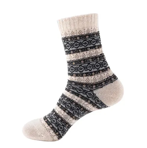 Thick Striped Wool Socks