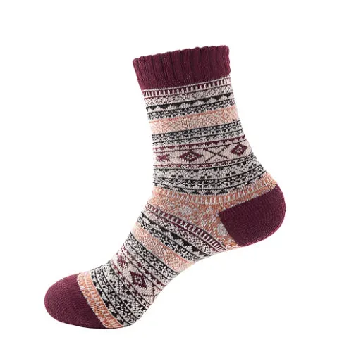 Thick Striped Wool Socks