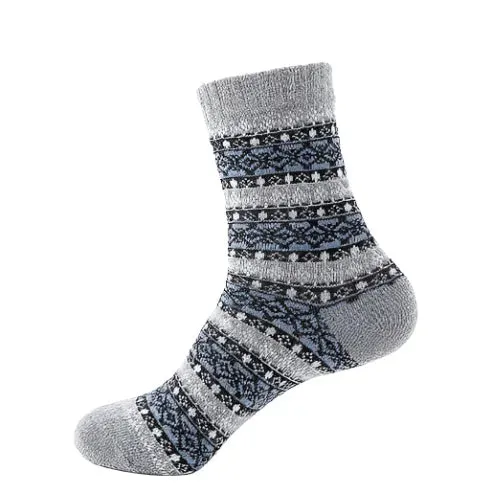 Thick Striped Wool Socks