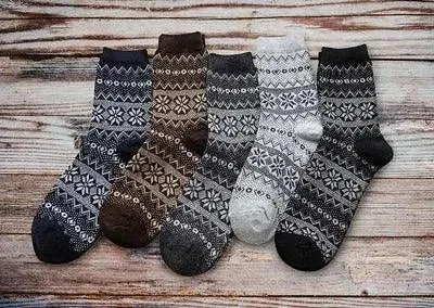 Thick Striped Wool Socks