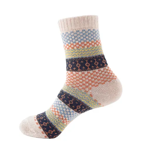 Thick Striped Wool Socks