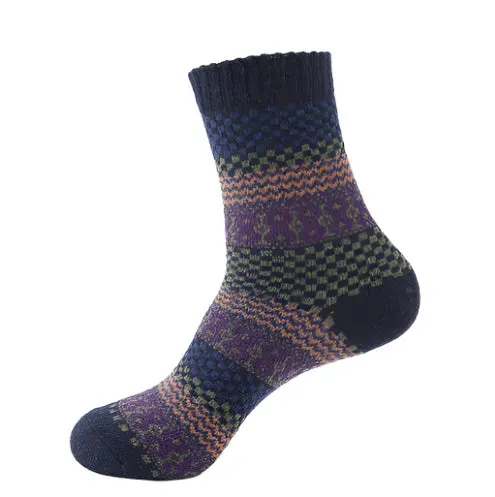 Thick Striped Wool Socks