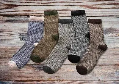 Thick Striped Wool Socks