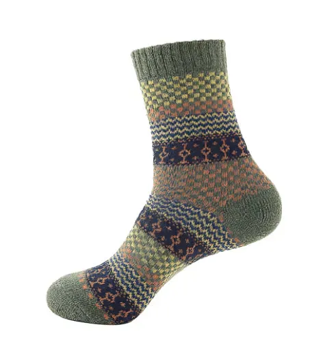 Thick Striped Wool Socks