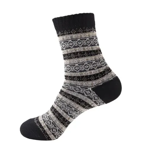 Thick Striped Wool Socks