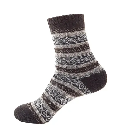 Thick Striped Wool Socks