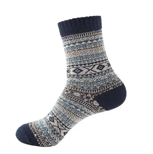 Thick Striped Wool Socks