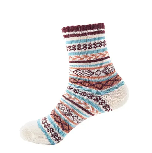 Thick Striped Wool Socks