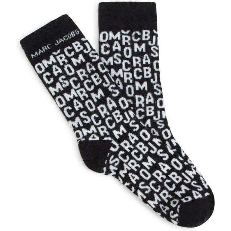 Unisex Jumbled Logo Logo Socks