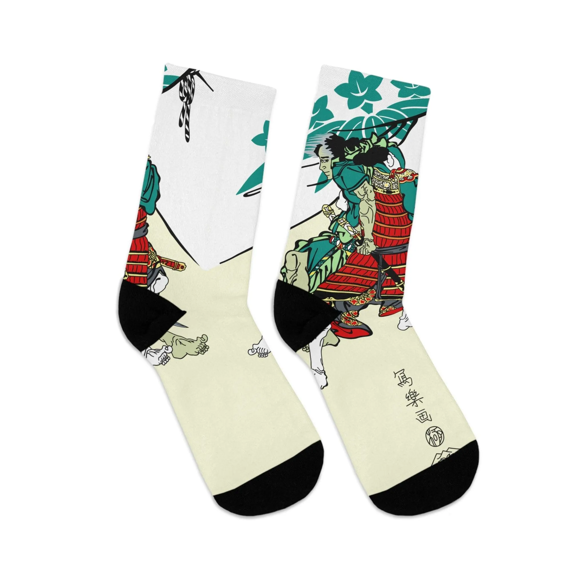 Warriors by Toshusai Sharaku Socks