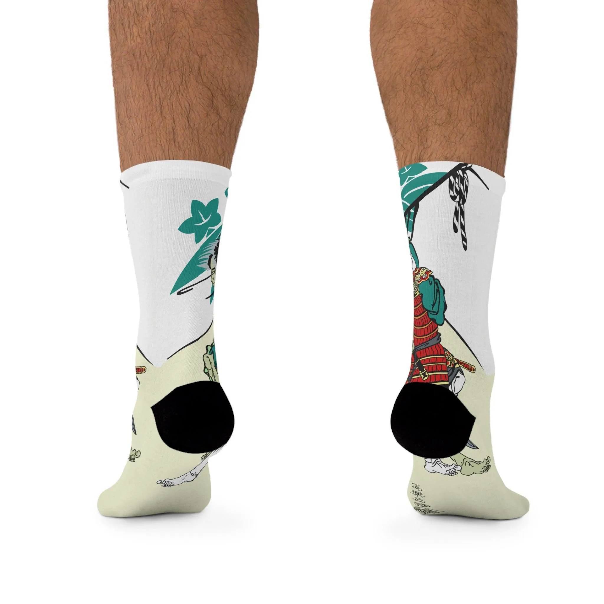 Warriors by Toshusai Sharaku Socks