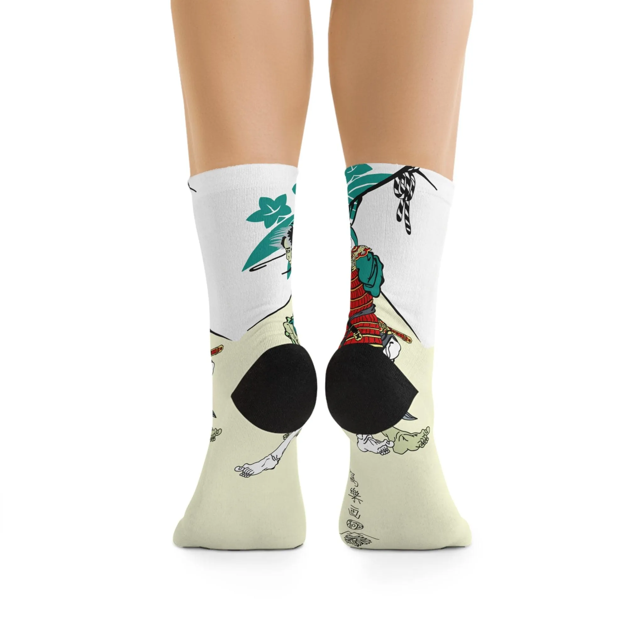 Warriors by Toshusai Sharaku Socks