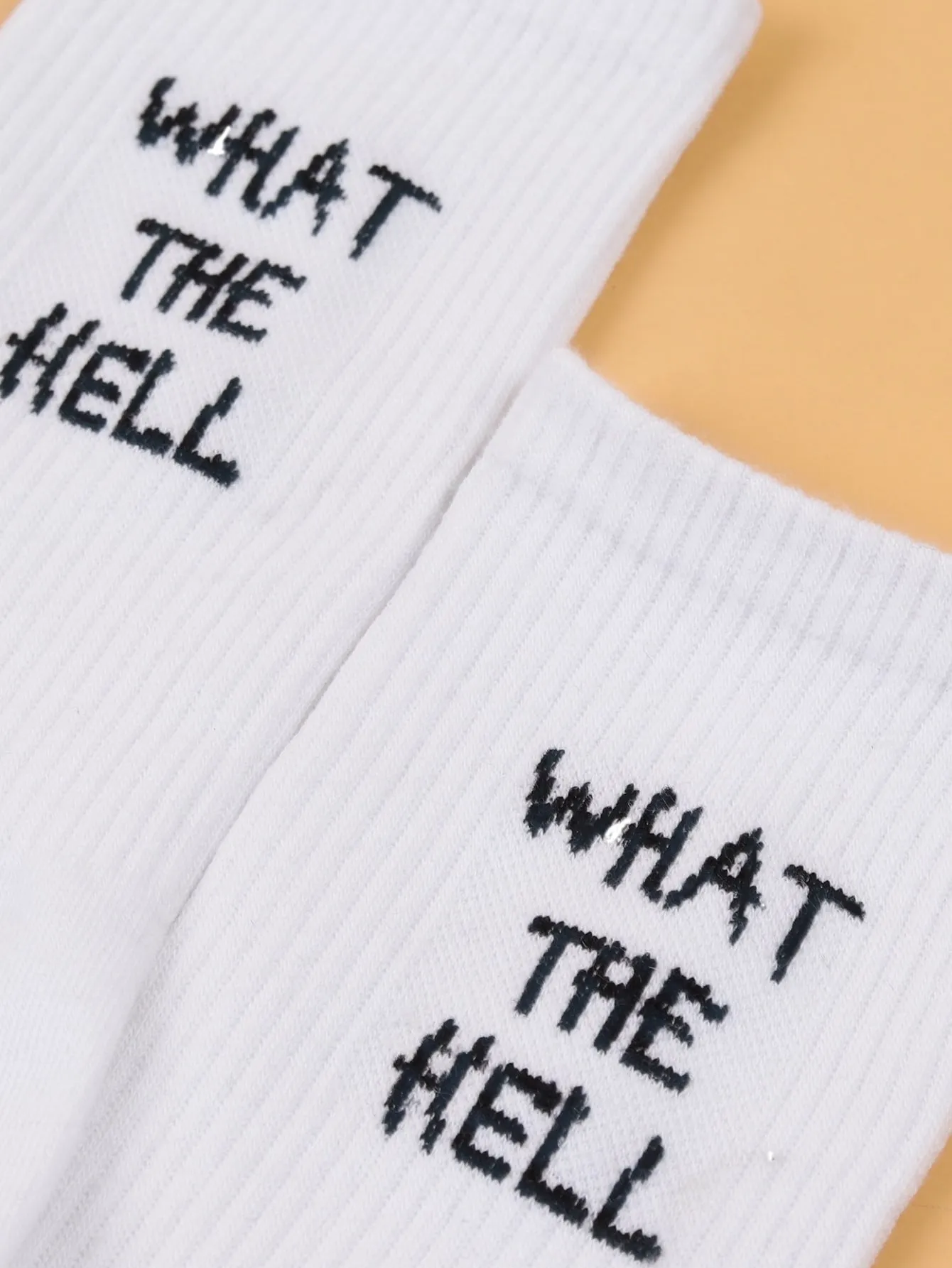 What The Hell Quote Crew Socks Silly Socks for Women Funky Socks Funny Socks