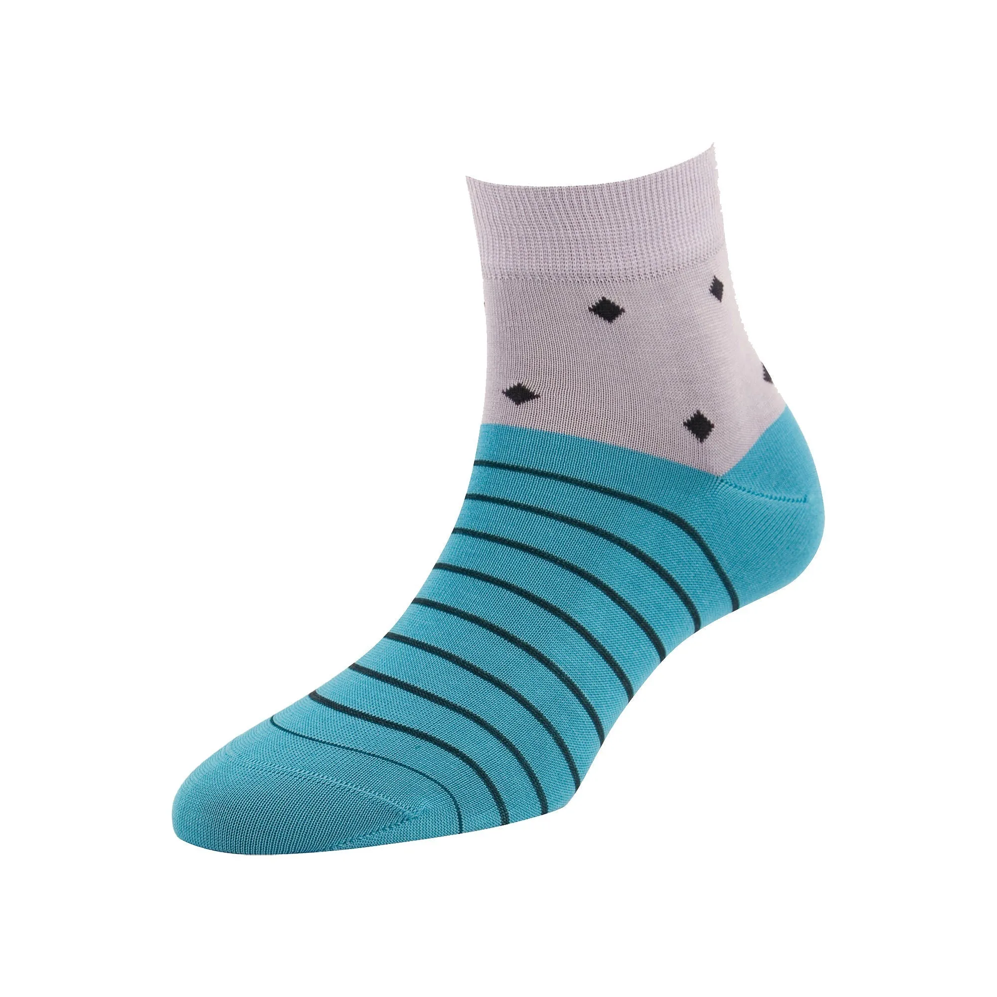 Women's Fashion Diamond Stripe Ankle Socks