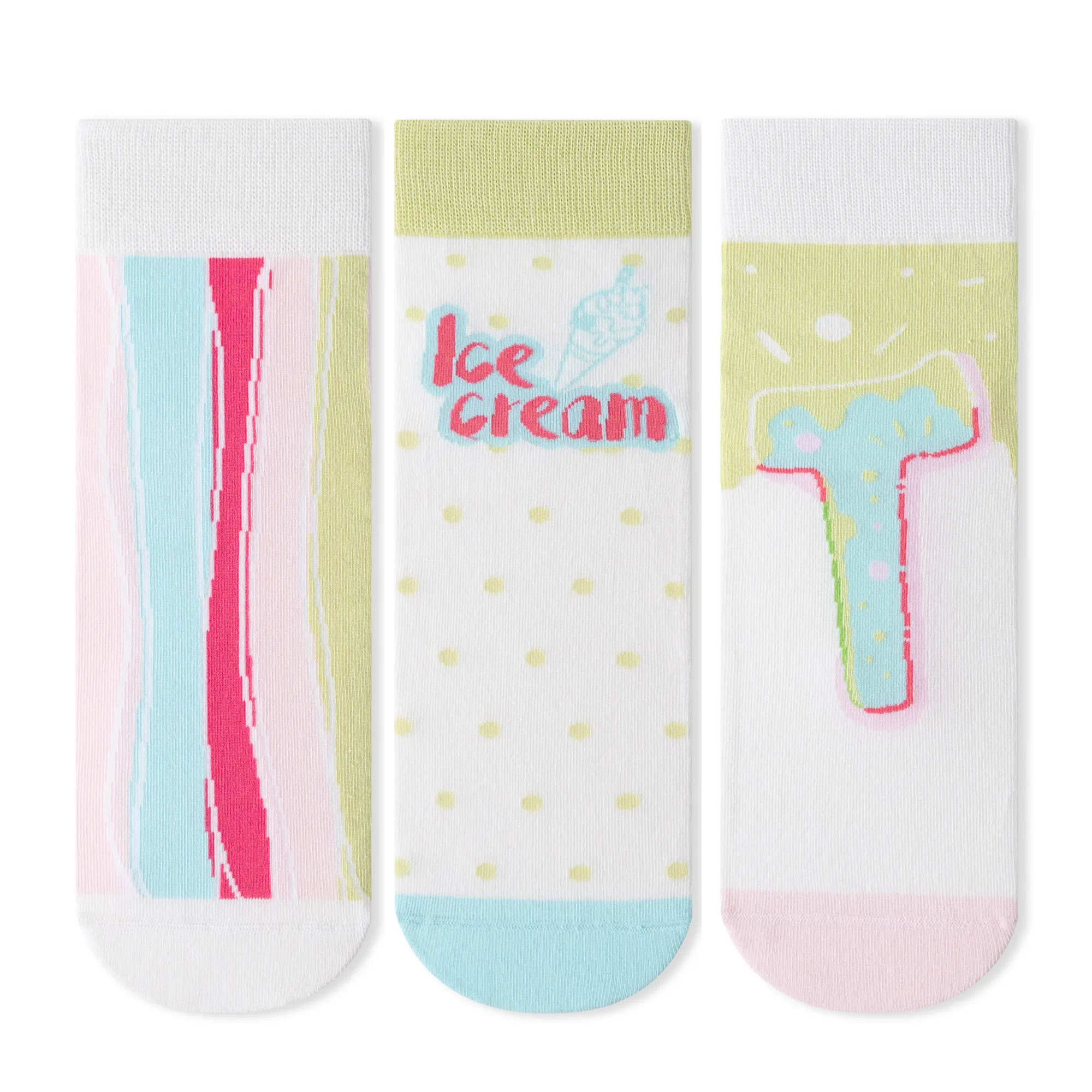 Womens Patterned Crew Socks Seamless Combed Cotton Funny Girls Cute Novelty Animal Flower Soft Socks Gifts 3 Pairs