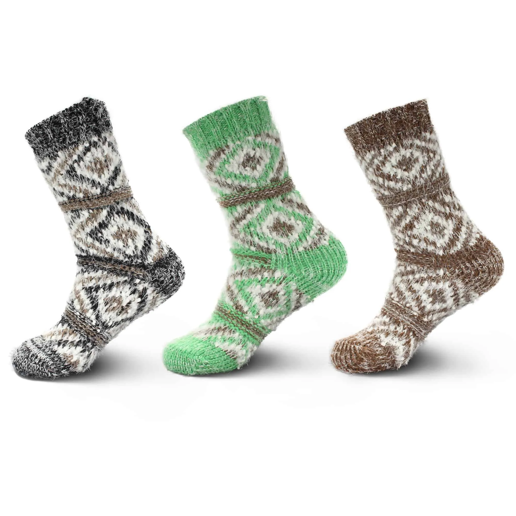 Women's Thick Vintage Pattern Slipper Socks