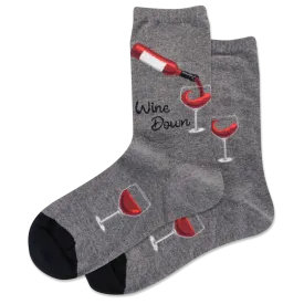 WOMEN'S WINE DOWN CREW SOCKS